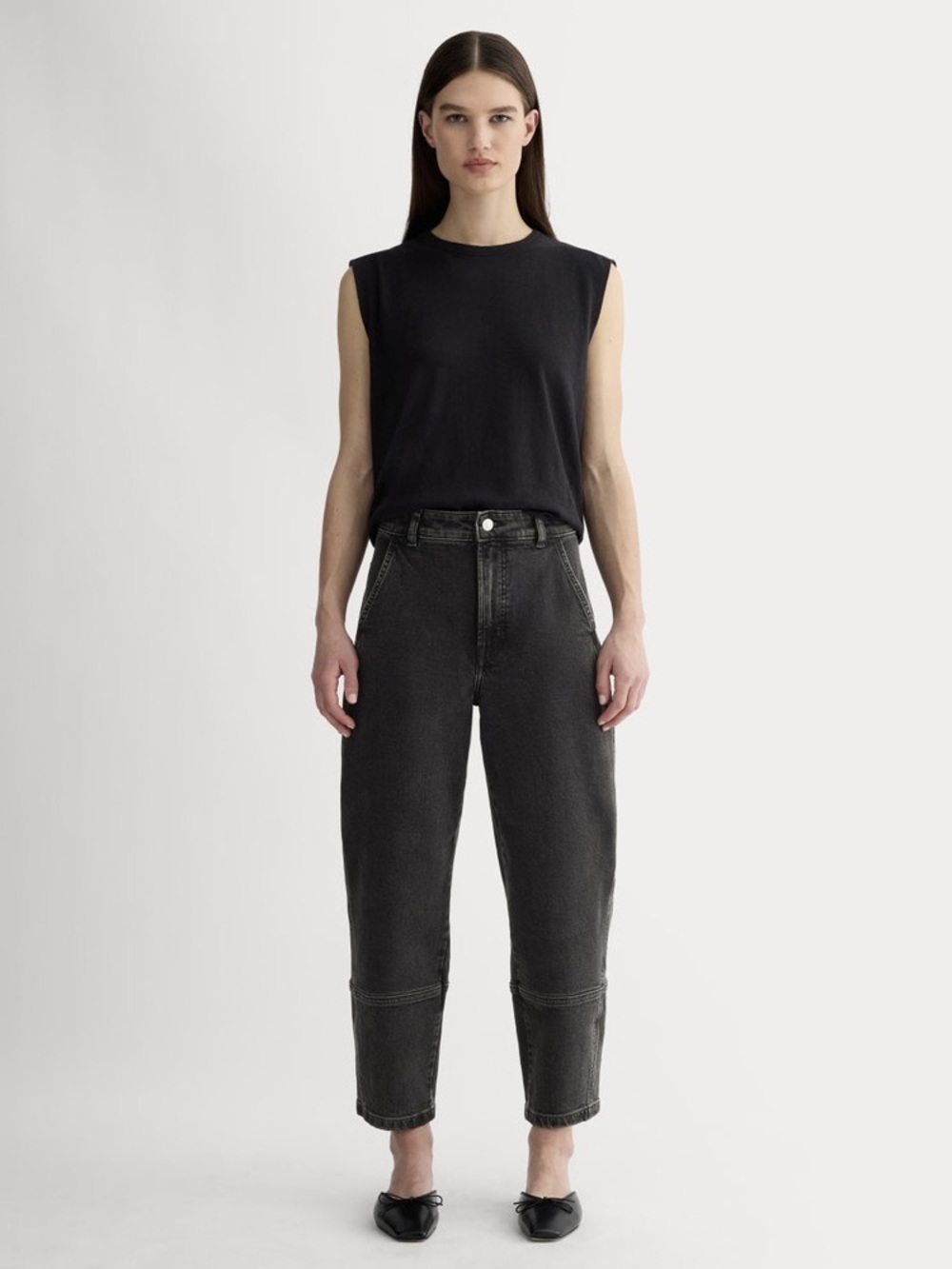 Everlane The Utility Barrel Jean Black Size 30R MWT